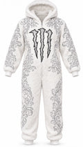 Monster Energy White Onesie – Sherpa Hooded Onesie